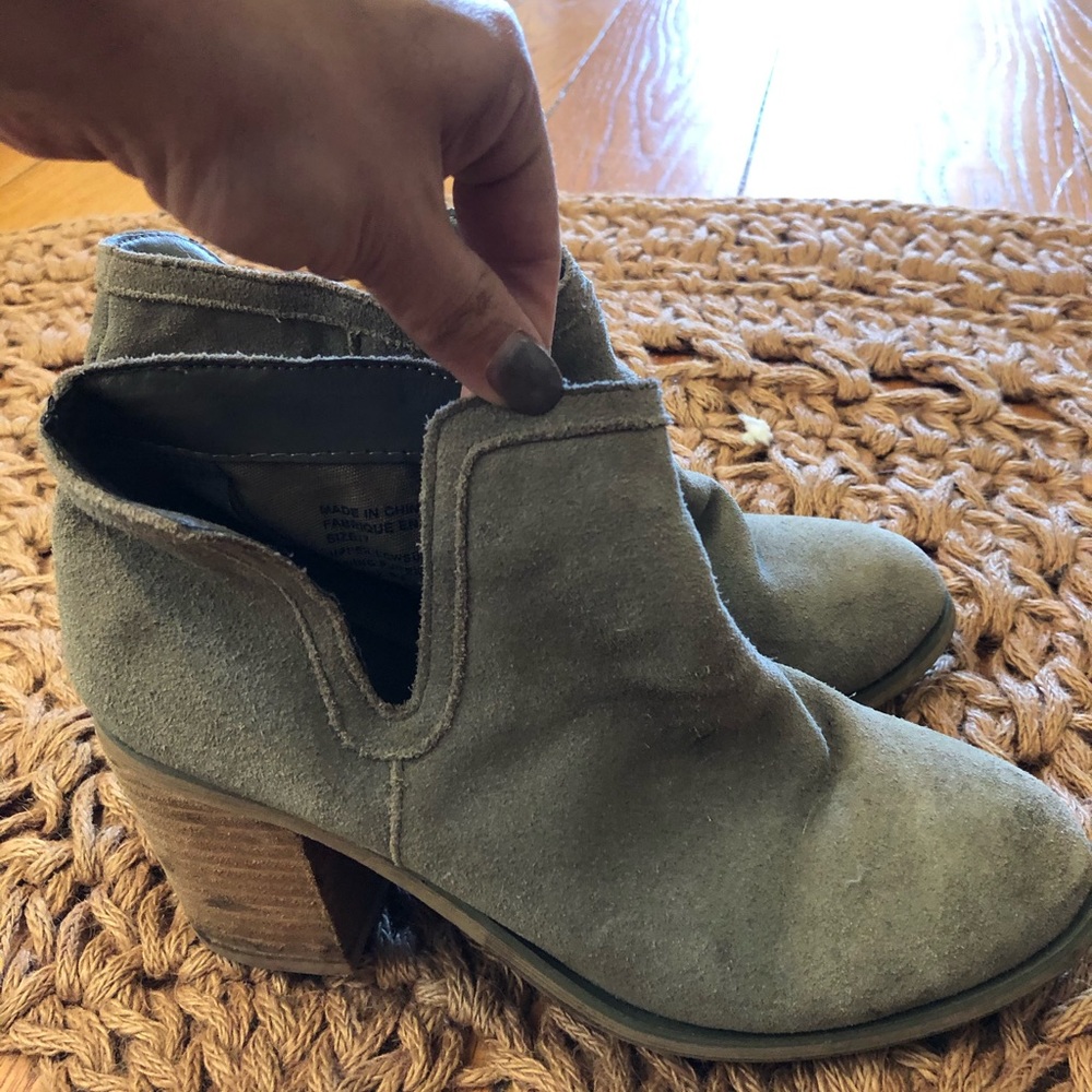 Suede heeled booties